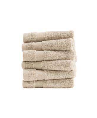 6-Piece Cotton Washcloth Set, 13" x 13"