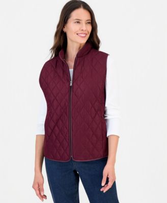 Women's Quilted Mock-Neck Vest