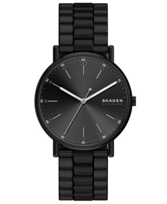 Men's Signatur Quartz Three-Hand Black Stainless Steel Watch 40mm