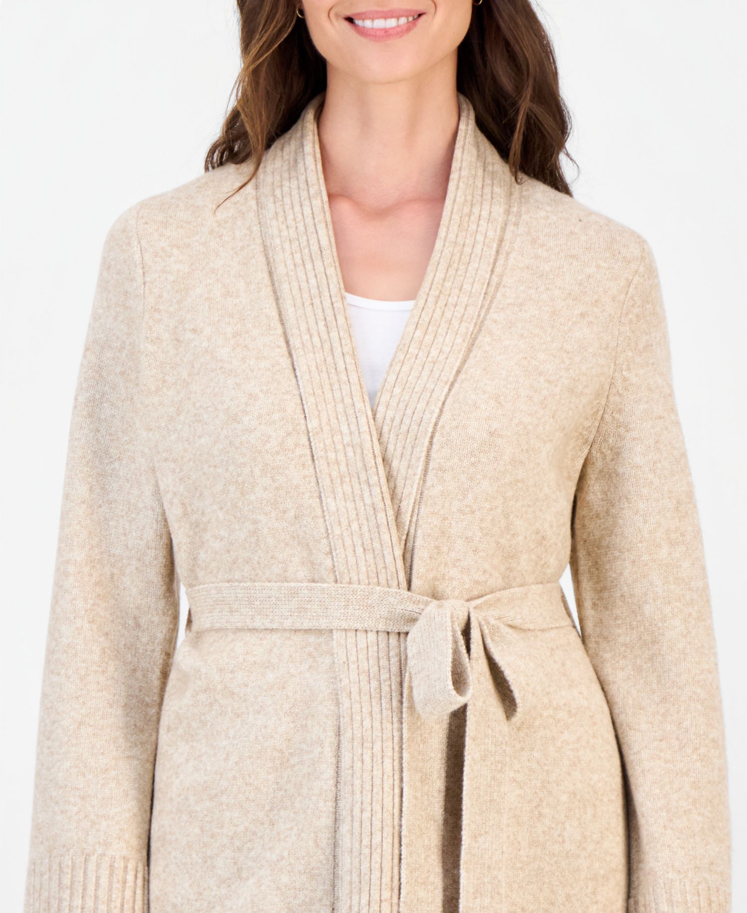 Petite Luxsoft Wrap Front Cardigan, Macy's Exclusive