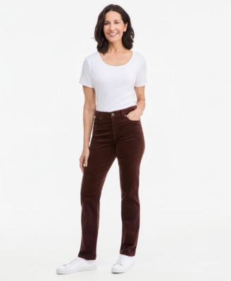 Women's High-Rise Straight Corduroy Jeans
