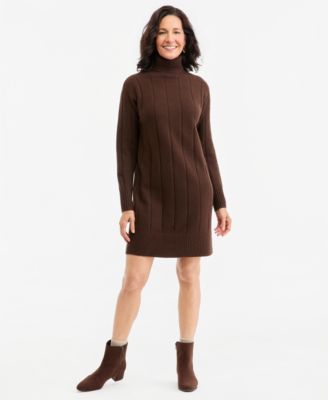 Women's Luxsoft Long-Sleeve Turtleneck Sweater Dress