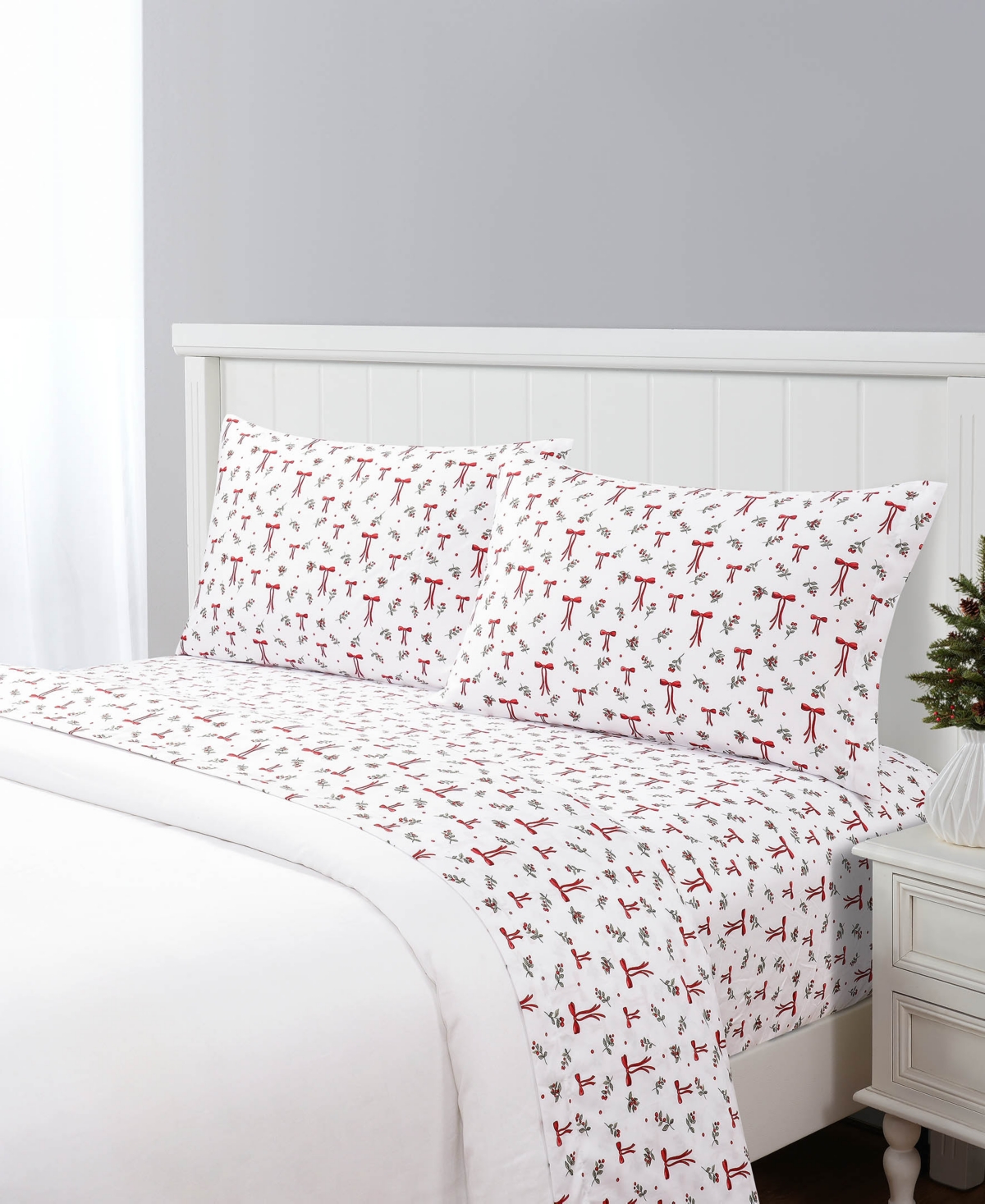 Sanders Holiday Printed Microfiber 4-Pc. Sheet Set, King