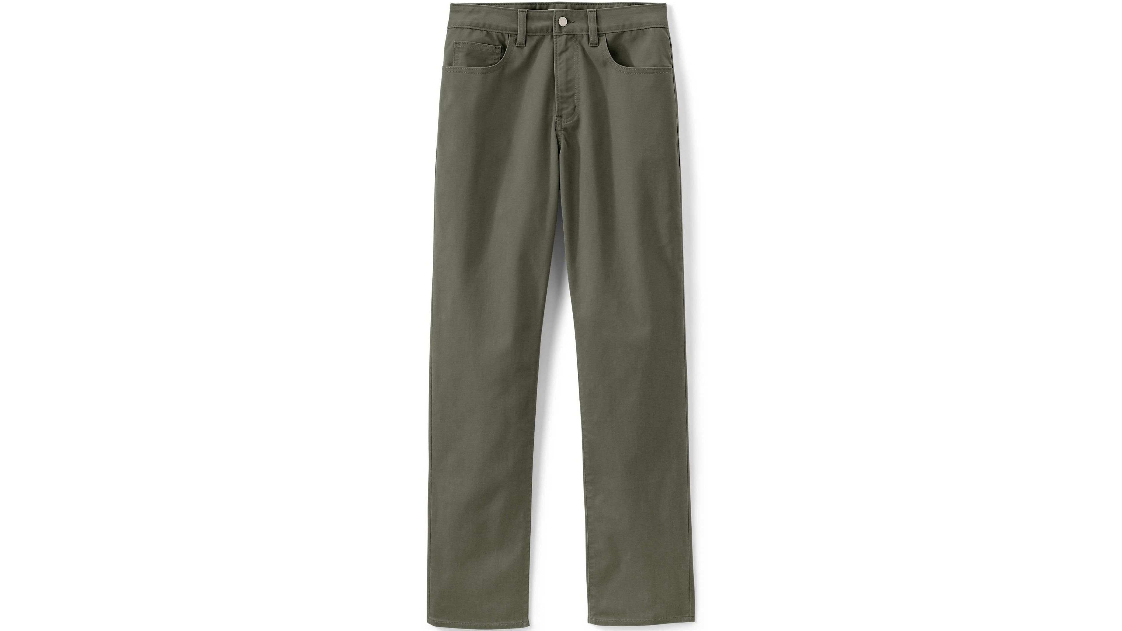 Lands' End Women's Men's Travel Kit Classic Straight Fit 5 Pocket Pant
