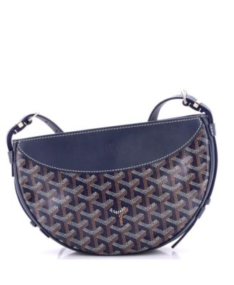 Hirondelle Shoulder Bag Coated Canvas and Leather