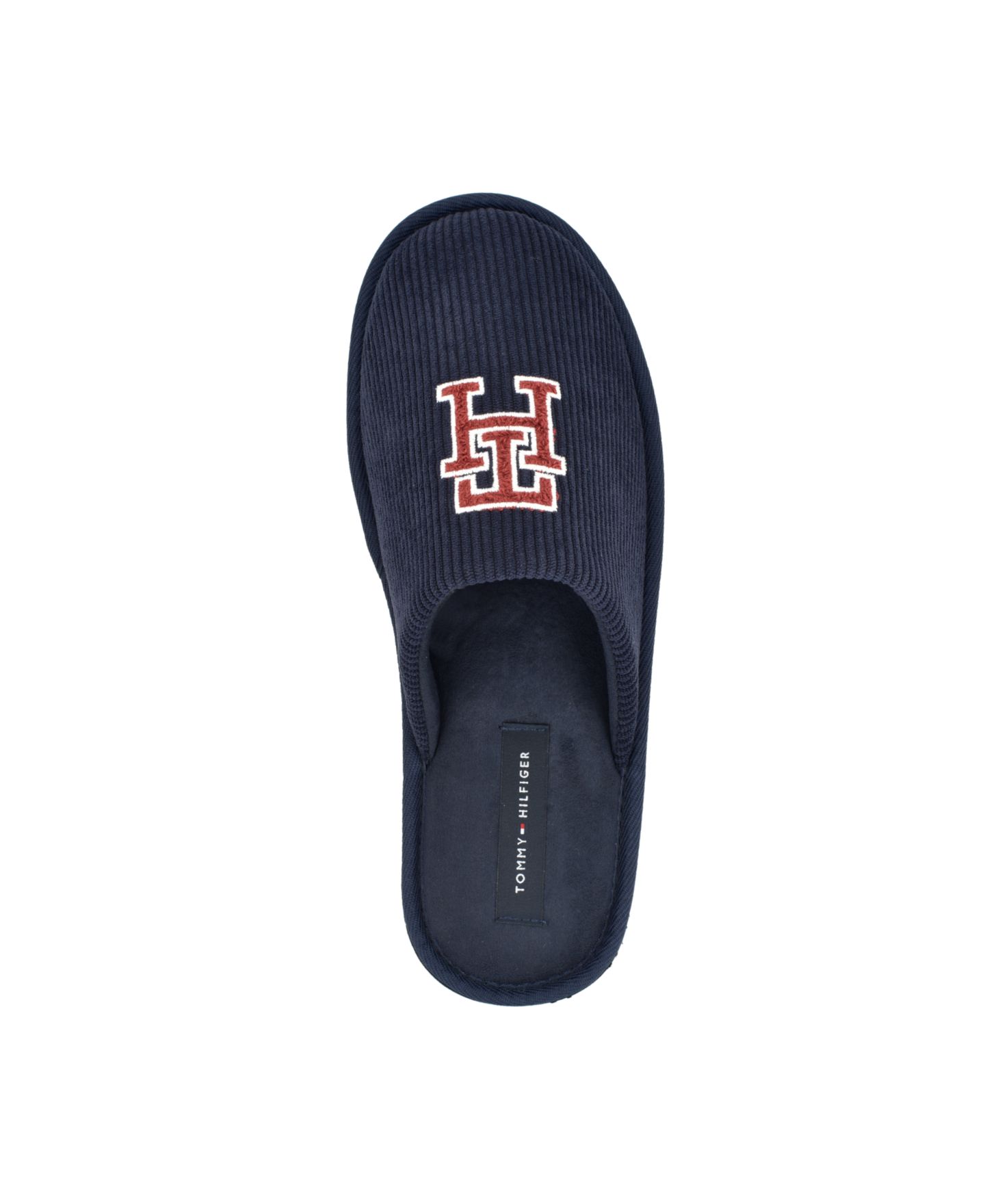 Мужские тапочки Tommy Hilfiger Recoup Cushioned Footbed Slide Slippers, цвет: Тёмный синий — фото 4