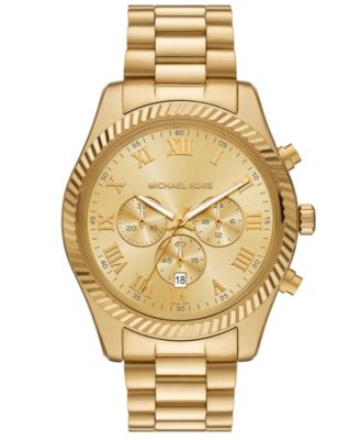 MICHAEL Men's Lexington Chronograph Gold-Tone Stainless Steel Watch 44mm