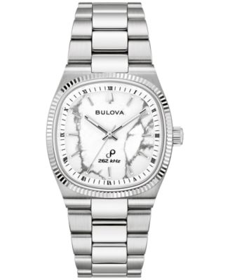 Men's Super Seville Magnesite Silver-Tone Stainless Steel Bracelet Watch 35mm
