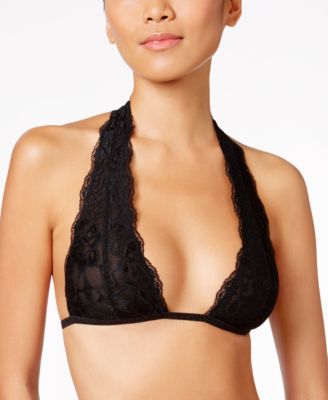 sheer halter bra