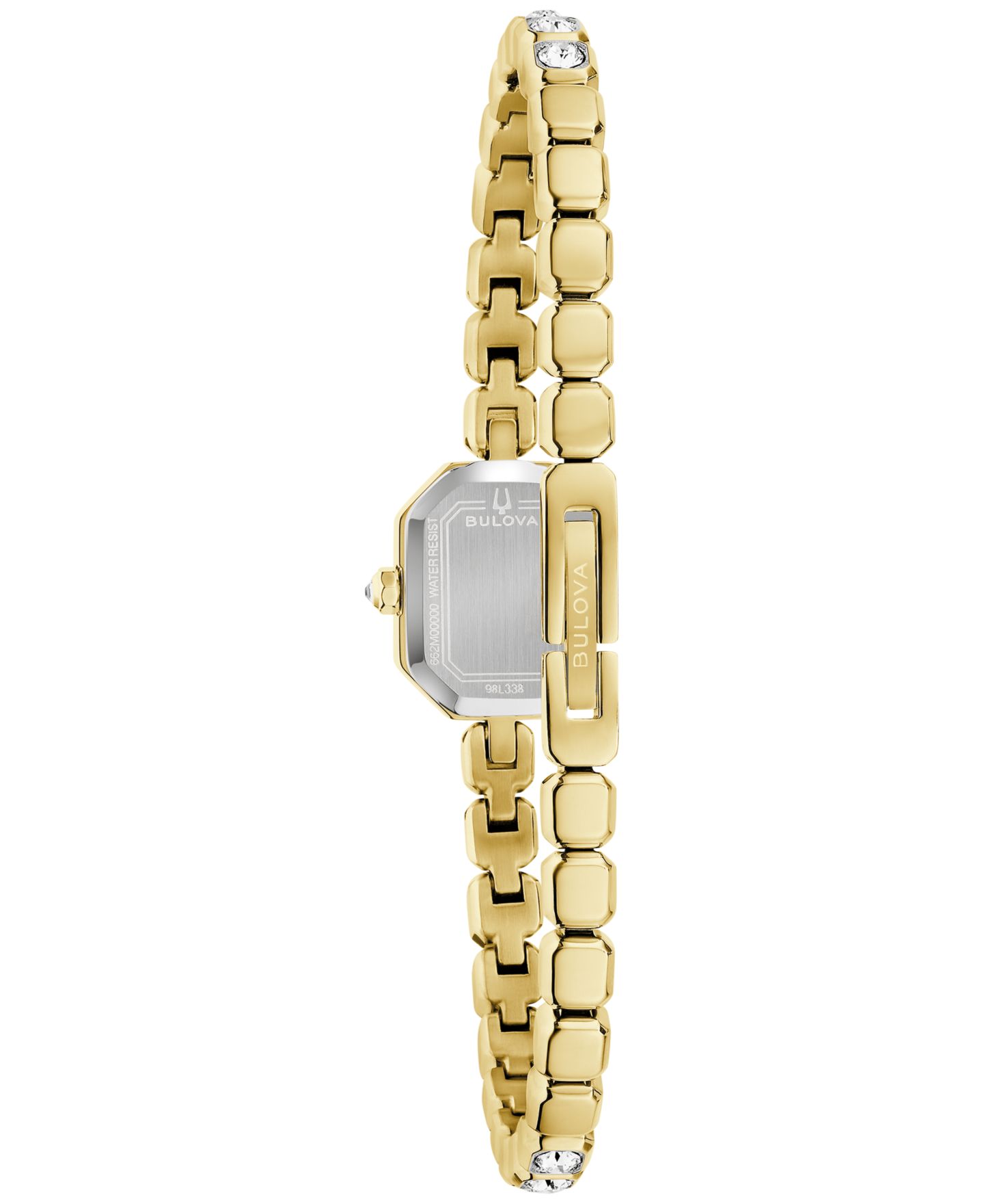 Женские часы Bulova Box Set Crystal Gold-Tone Stainless Steel Bracelet Watch 15mm — фото 4