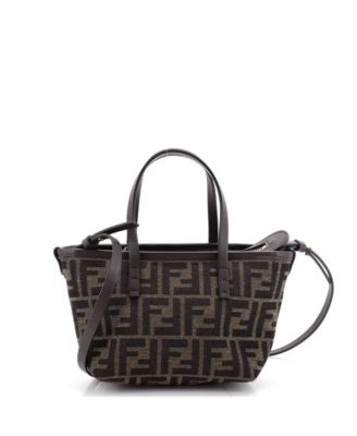 Mini Roll Tote FF Fabric with Leather