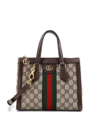Small Ophidia Top Handle Tote GG Coated Canvas
