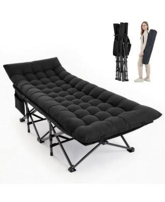 Folding Camping Cot Portable Bed with Mattress