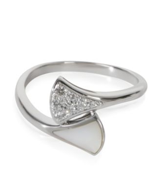 White Gold Mother Of Pearl and Diamond Diva's Dream Ring