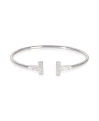 White Gold Diamond Tiffany T Wire Bracelet