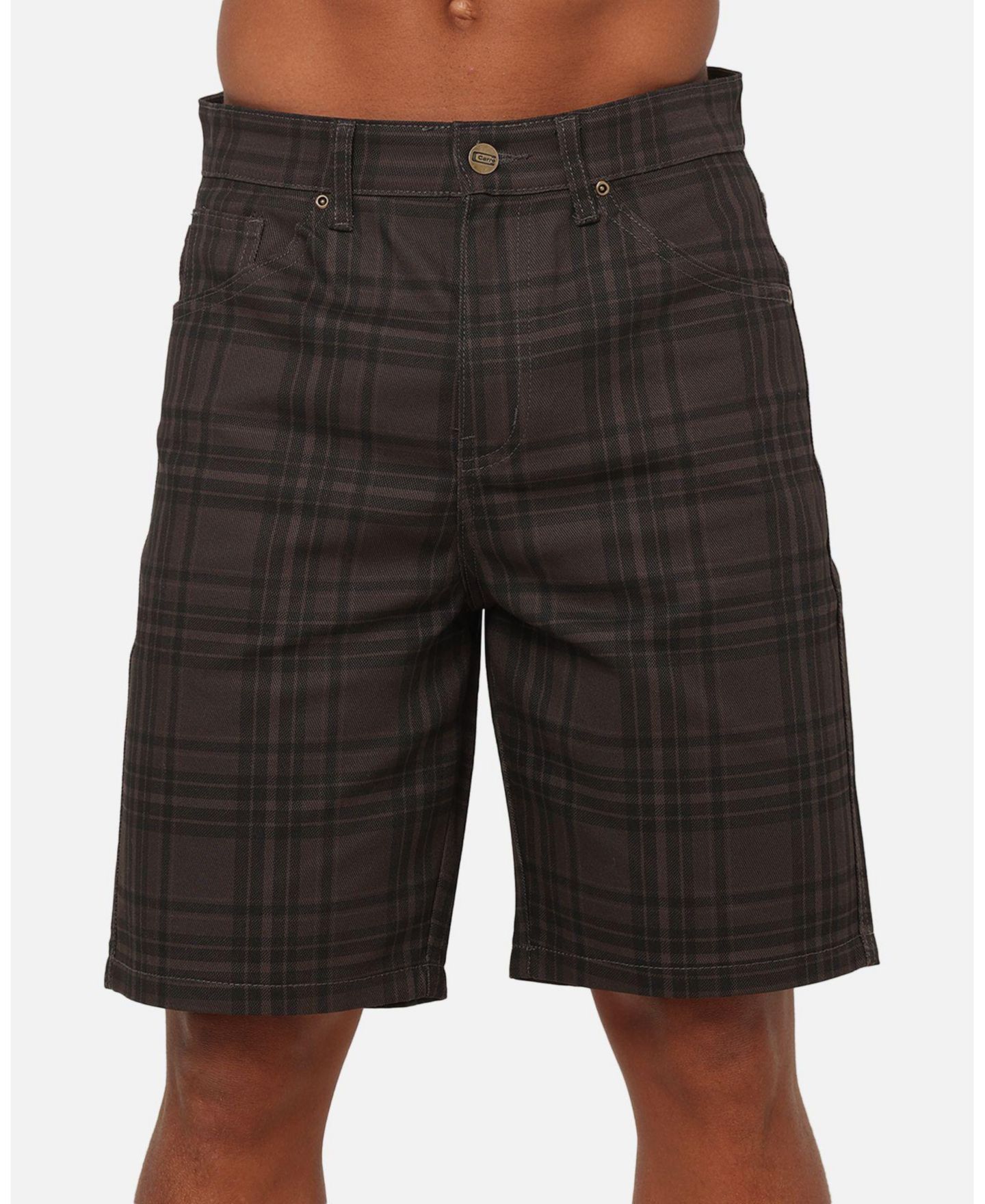 Мужские шорты CARRE Avenue Jorts - Black Plaid 030 30, цвет: Чёрный — фото 5