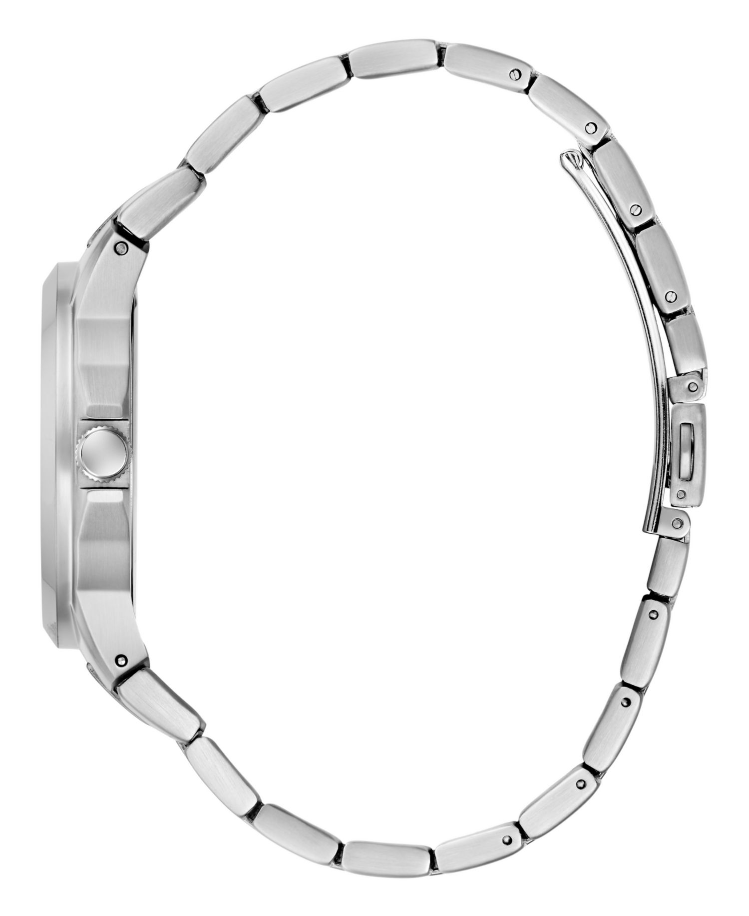 Men's Quartz Silver-Tone Stainless Steel Watch 39mm