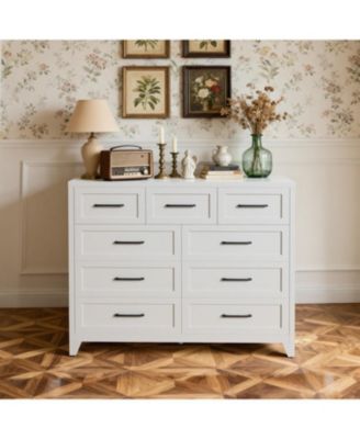 9-Drawer Dresser, Metal Profile Chest of Drawers, with Smooth Gliding Drawers, Storage Cabinet for Closet, for Bedroom,Living Room,Entryway