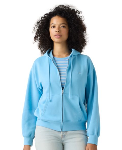 Женское худи Levi's Graphic Everyday Zip-Up, цвет: Синий