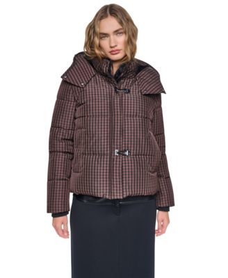 Women's Short Toggle Stand Collar Puffer Coat