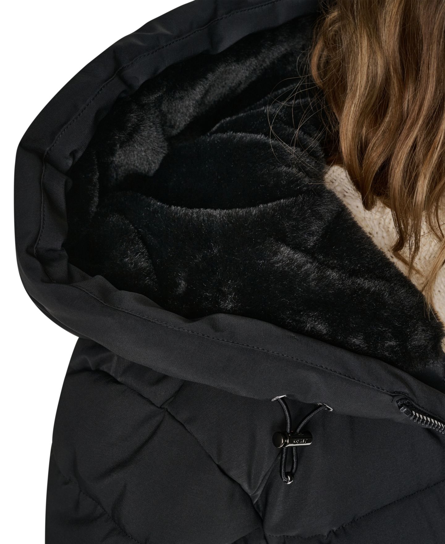 Женская куртка DKNY Hooded Puffer Anorak, цвет: Чёрный — фото 8