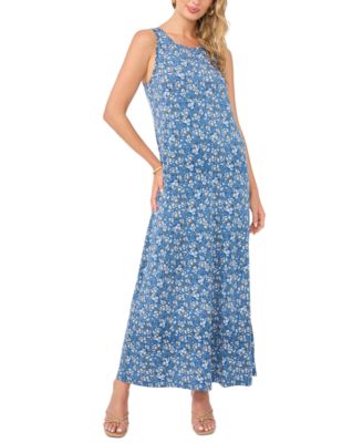Women's Floral Keyhole Maxi Dress
