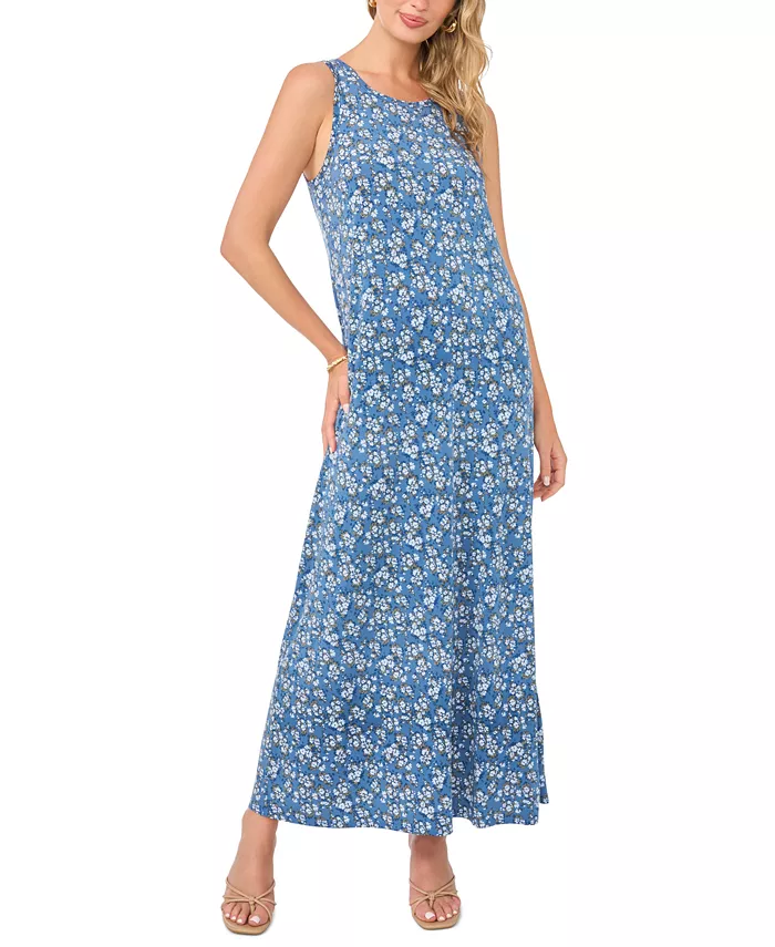 Women's Floral Keyhole Maxi Dress