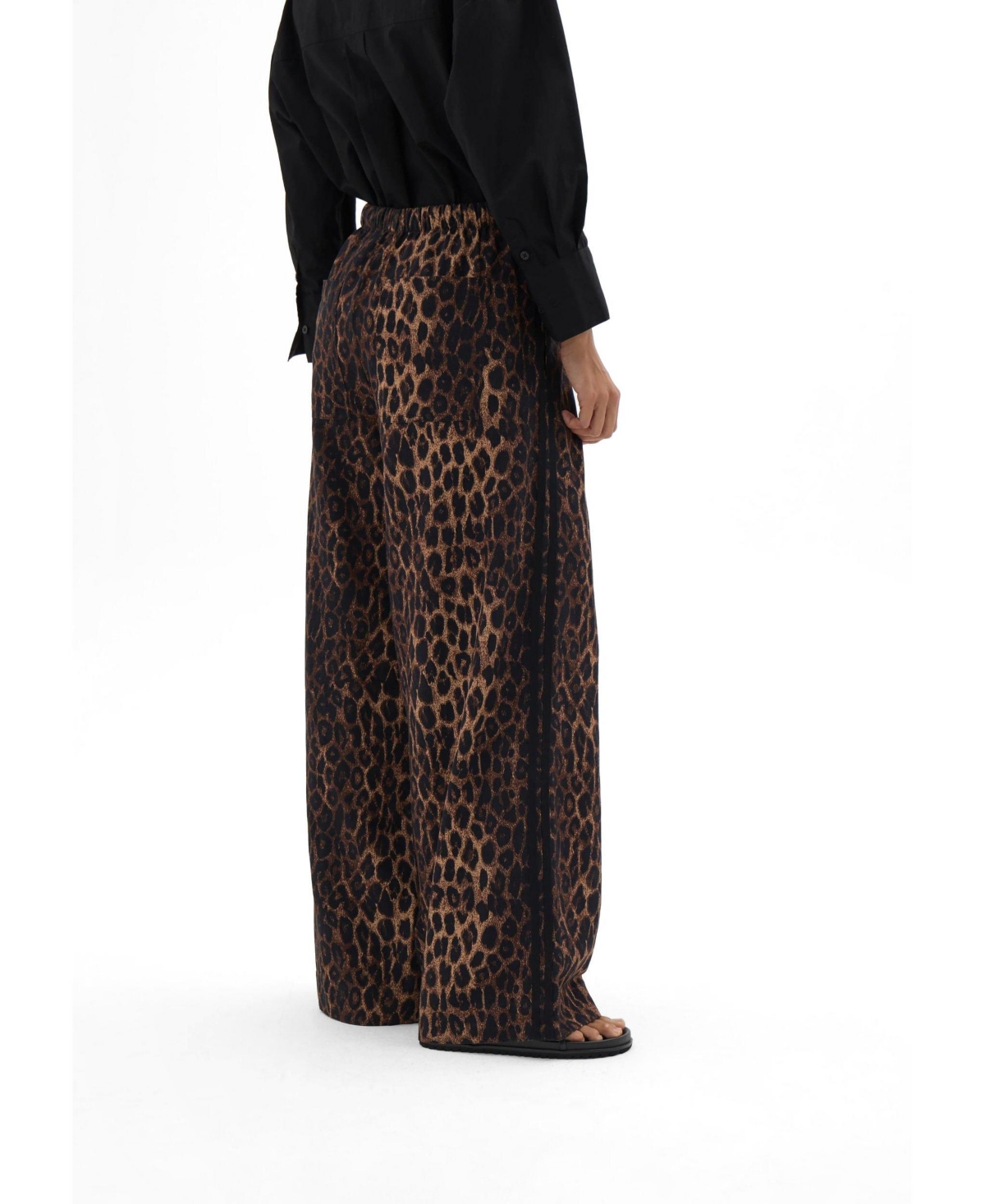 Hush Women's Petunia Linen Blend Leopard Trouser