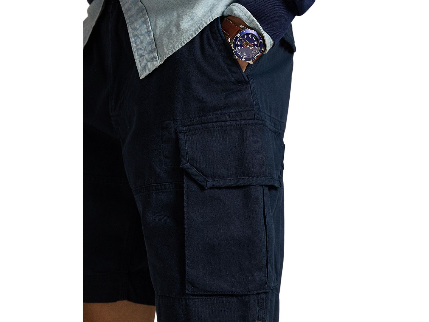 Мужские шорты Polo Ralph Lauren Shorts, 10.5" Classic Gellar Cargos, цвет: Тёмно-синий — фото 3