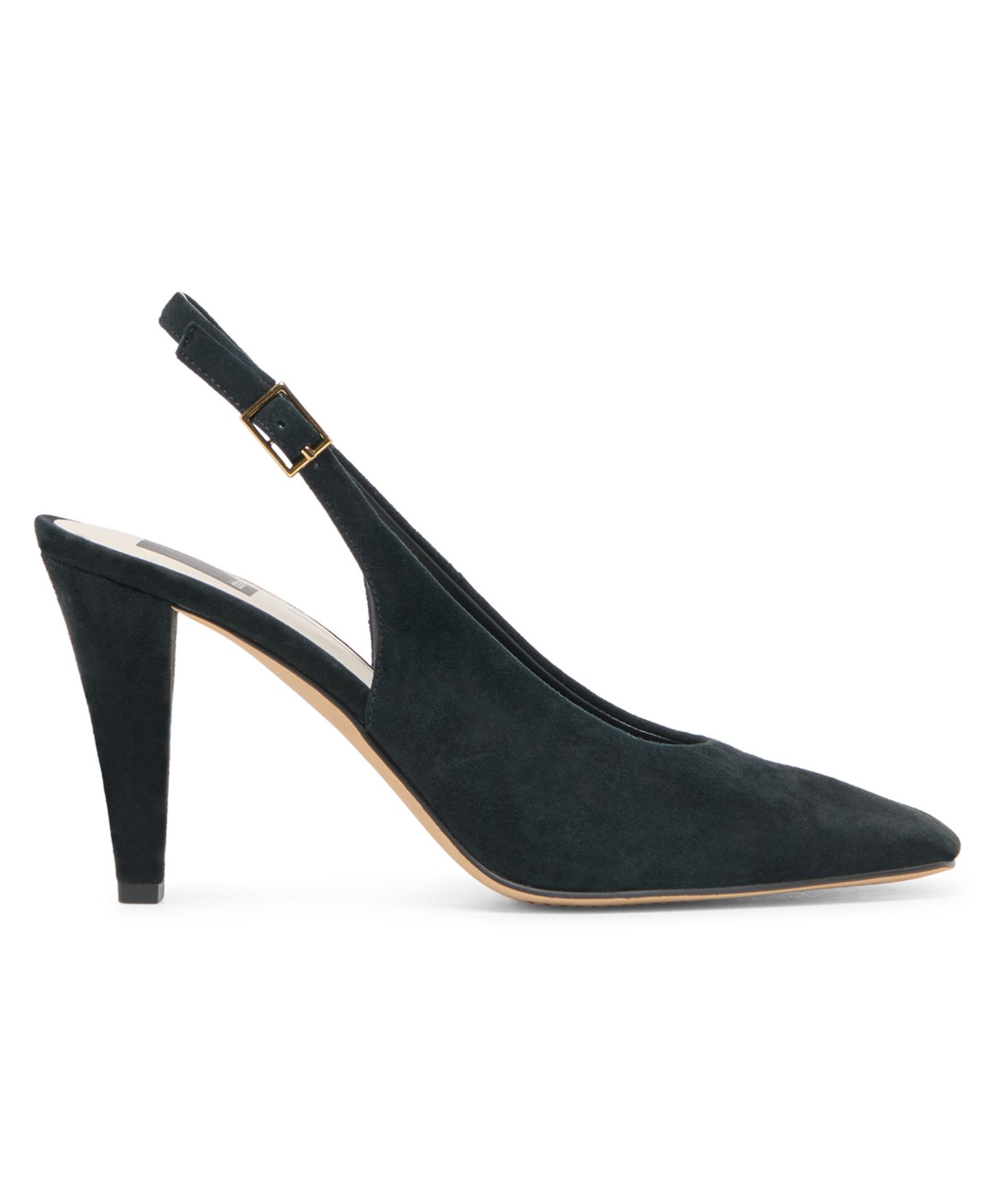 Женские туфли Dolce Vita Gessia Snip Toe Slingback Heeled Pumps, цвет: Оникс замшевый — фото 2