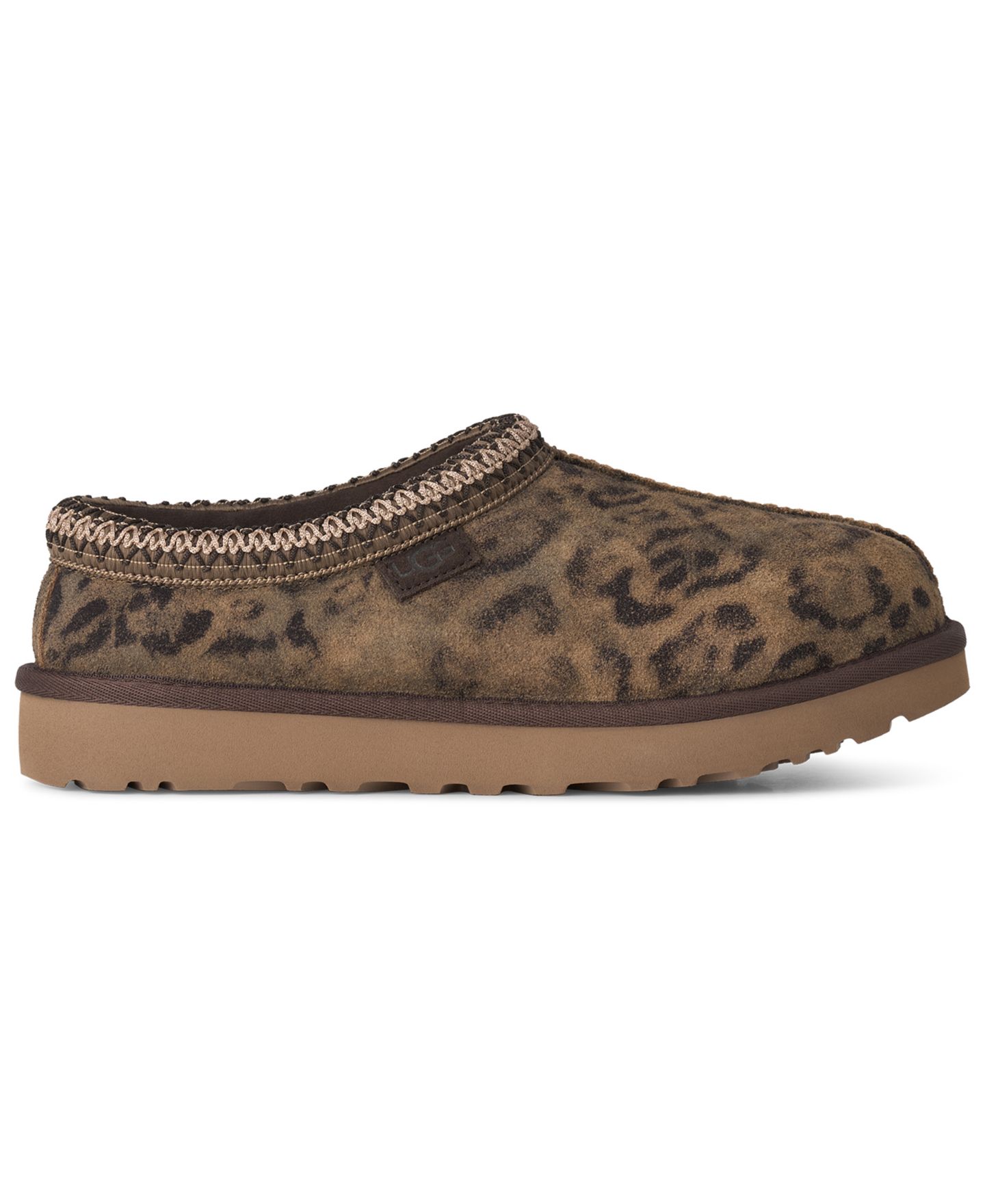 Женские тапочки UGG® Suede Tasman Spotted Slip-On Slippers, цвет: Каштановый — фото 2