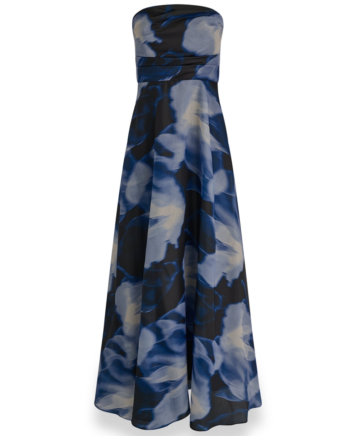 Donna Karan New York Women's Strapless Printed Organza Dress