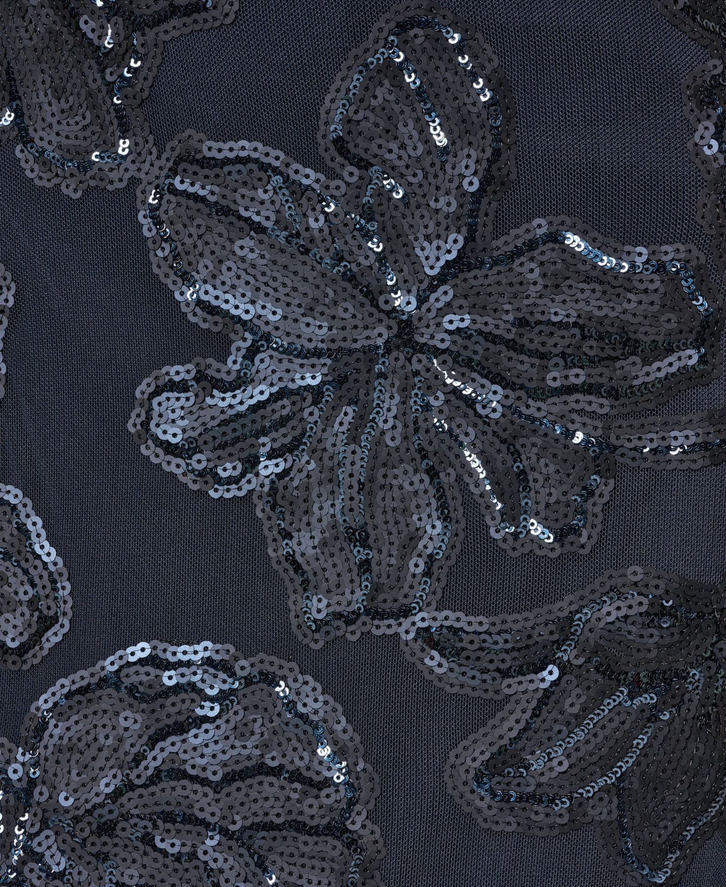 Женское платье Donna Karan New York One-Shoulder Floral-Sequin Gown, цвет: Nightfall — фото 6