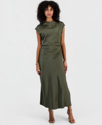 sam edelman boho maxi dress Women's Slim Side-Cinched Daytime Occasion change_ Pure Cotton Long Maxi SIZE:Freesize
