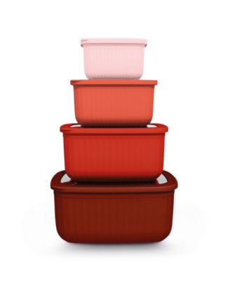8-Piece Rectangle Bowl Set with Lids