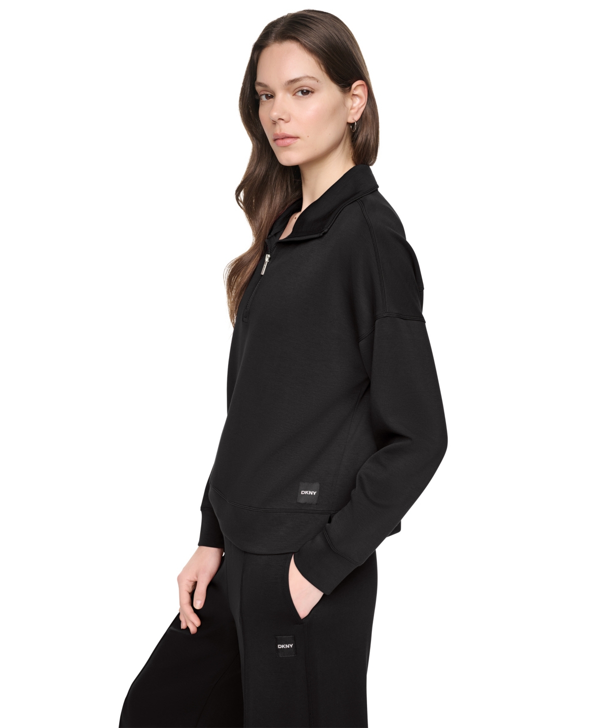Dkny Sport Women's Mock Neck Half-Zip Sweatshirt