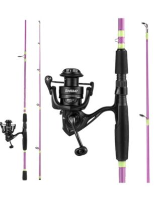 2Pack 6'0" Fishing Rod Spinning Reel Combo