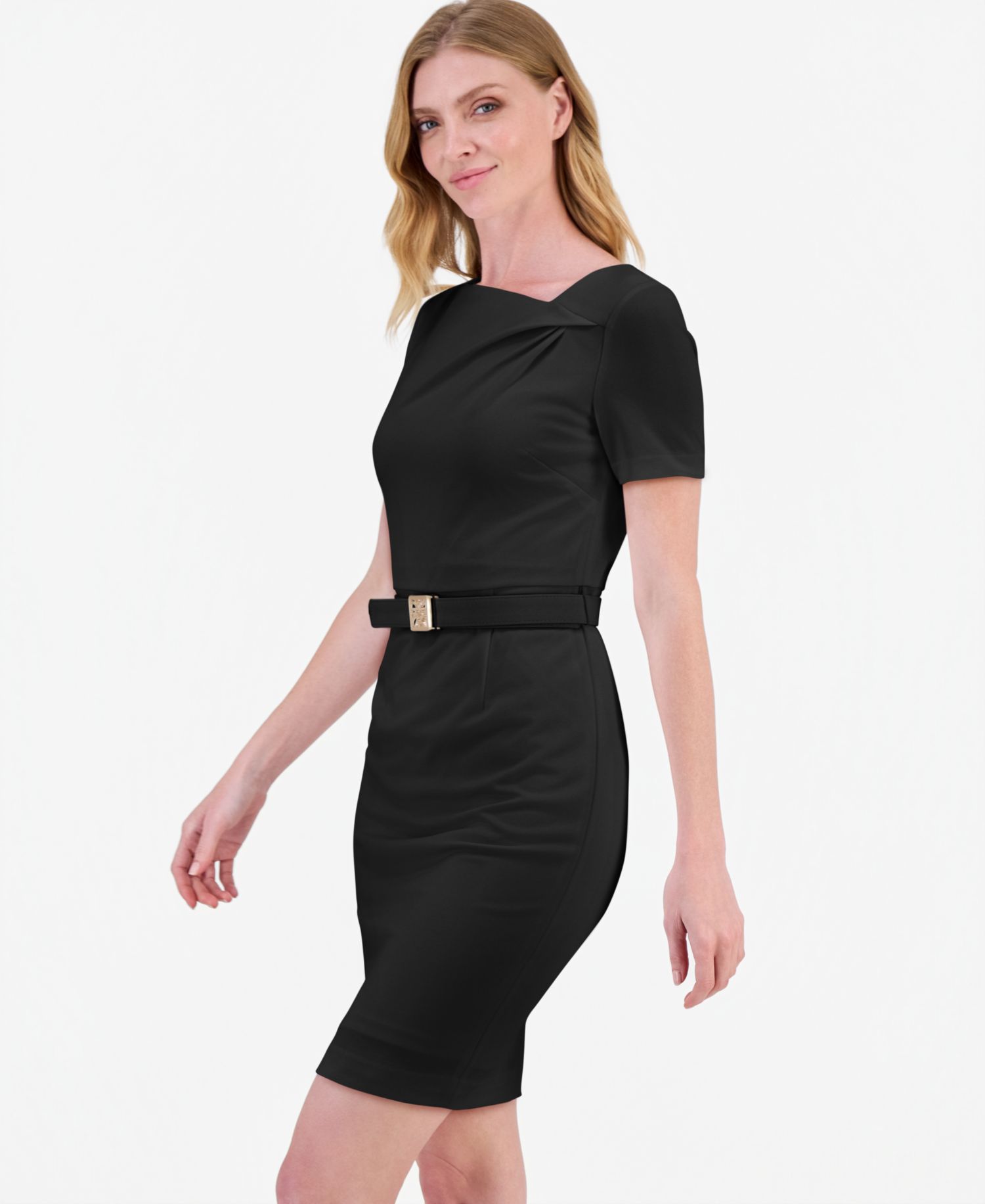 Women's Boat Neck Sheath Dress