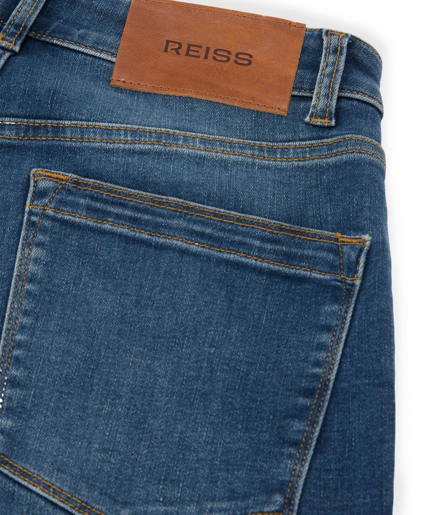 Женские джинсы REISS Petite Addie High-Waisted Wide-Leg, цвет: Синий — фото 3