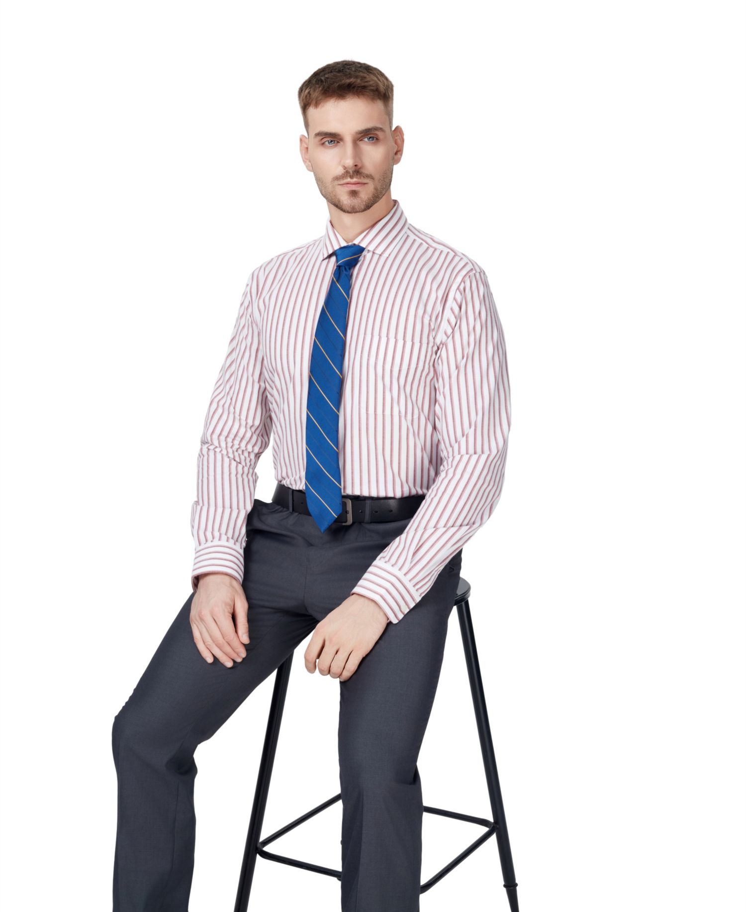 Men's Regular-Fit Harry Stripe Dress Shirt