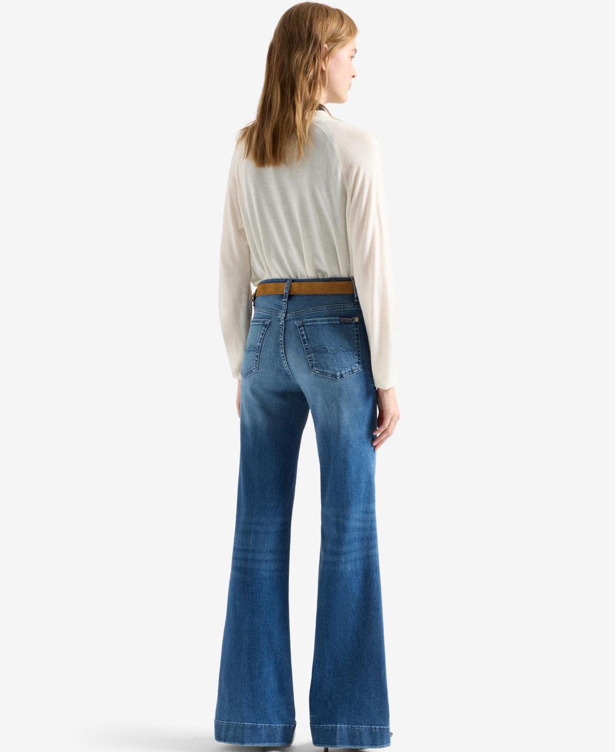 7 For All Mankind Women's Modern Dojo High-Rise Flare Jeans
