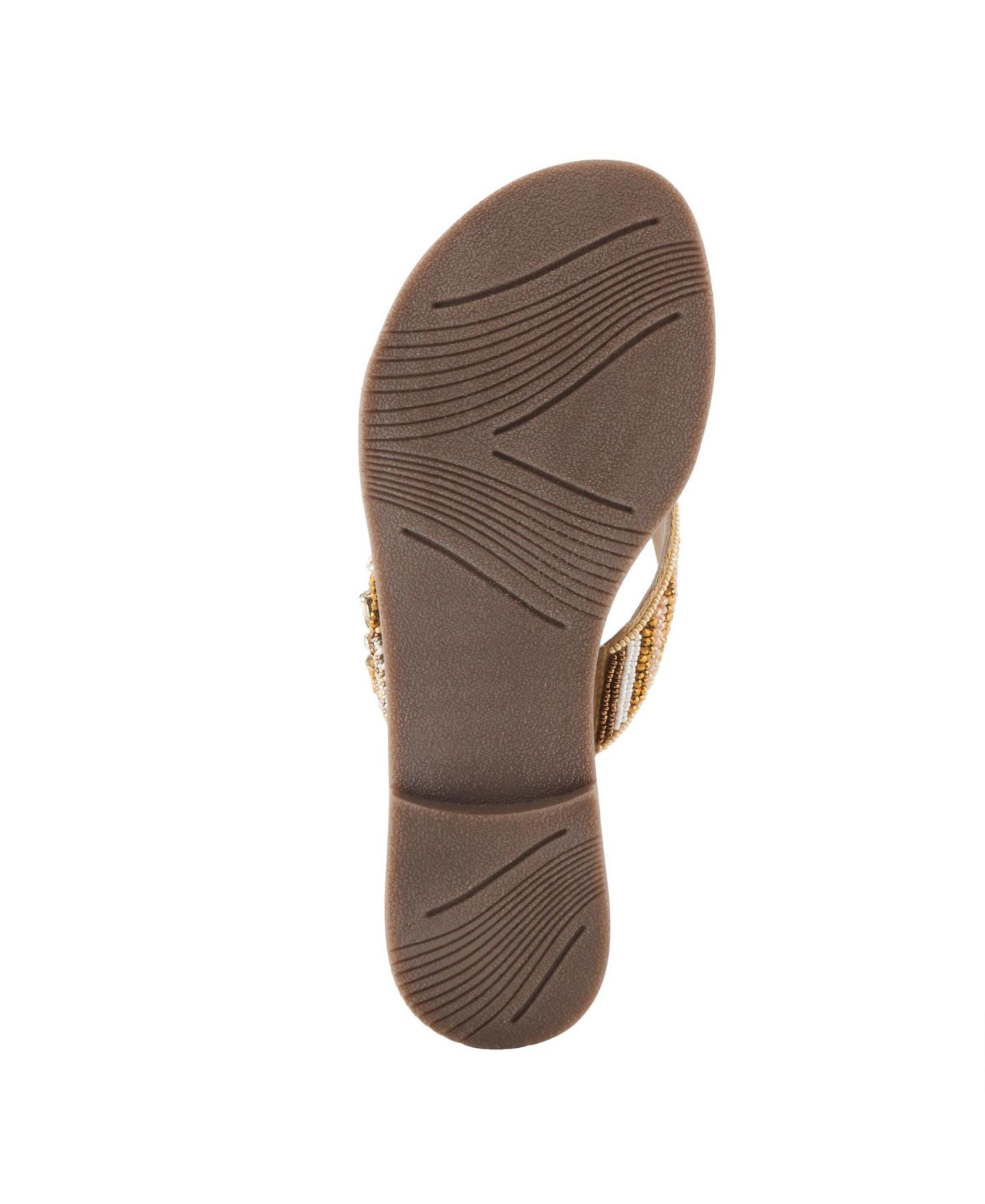 Женские сандалии Azura Sweetums Flat Sandal with Suede Upper, цвет: Бежевый разноцветный — фото 6