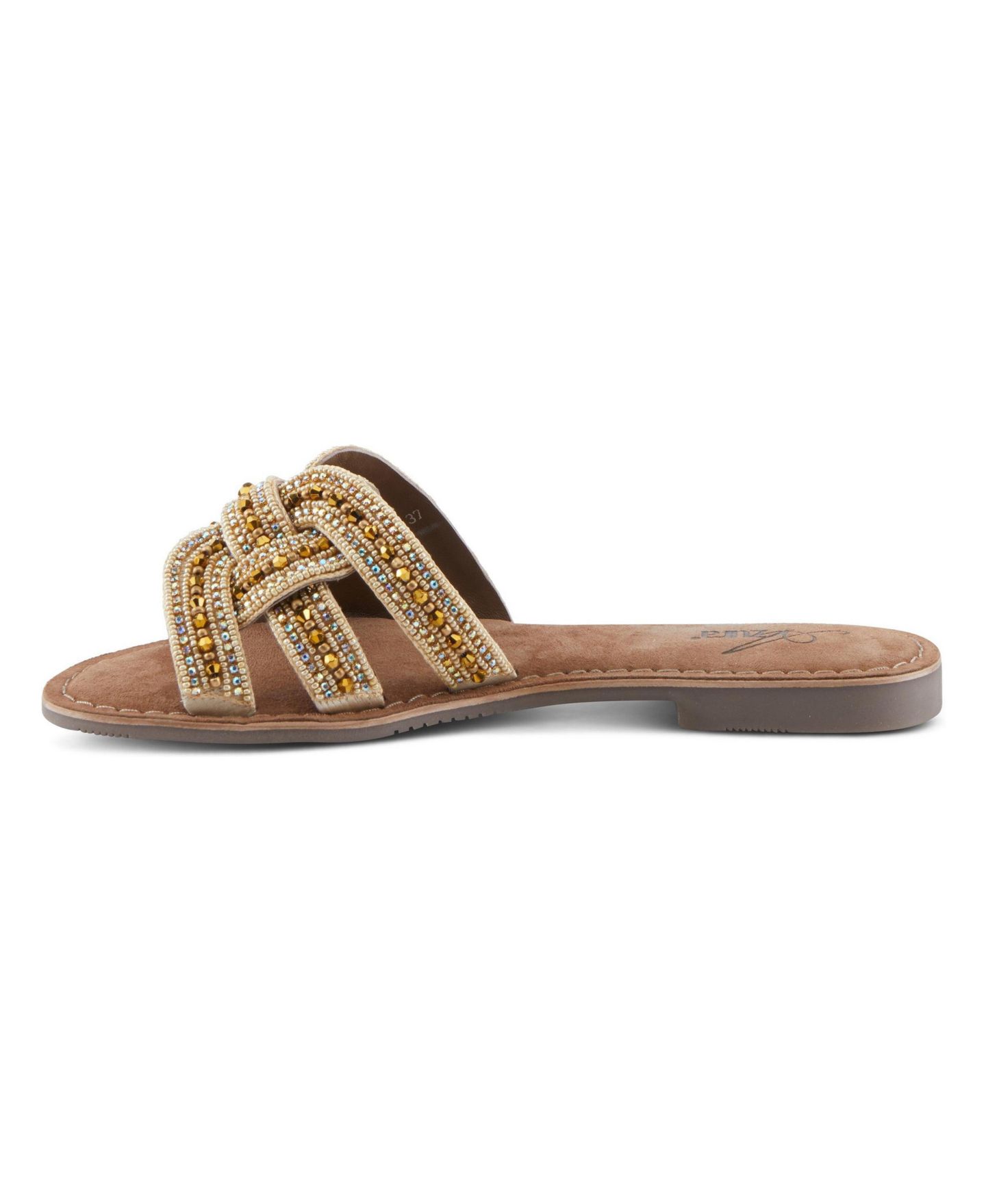 Женские балетки Azura Poshco with Smooth Suede Upper, цвет: Бежевый разноцветный — фото 2