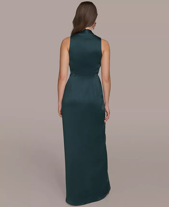 Petite Surplice V-Neck Sleeveless Side Slit Gown - thumbnail 5