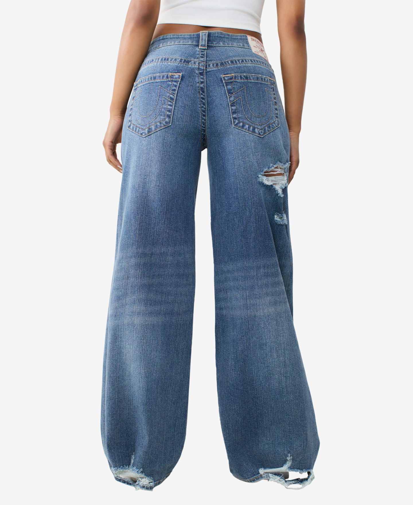 Женские джинсы True Religion High-Waisted Jessie Super Baggy, цвет: Venice Drift With Destroy — фото 3