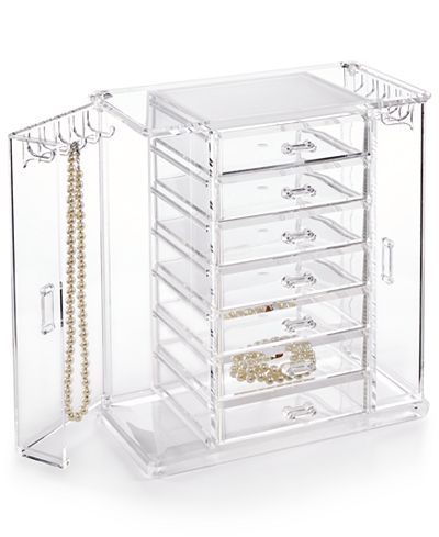 Honey Can Do Acrylic Arielle Jewelry Chest