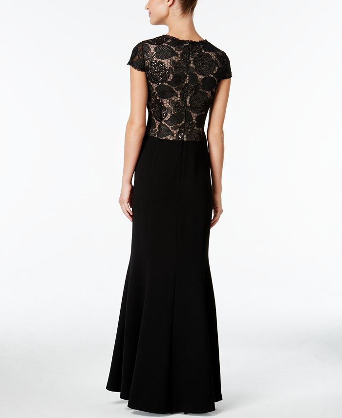 Calvin Klein Sequined Lace Mermaid Gown Macy s