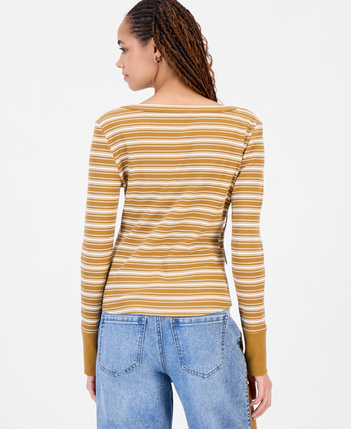 And Now This Women's Long-Sleeve Ribbed-Knit Top, Macy's Exclusive