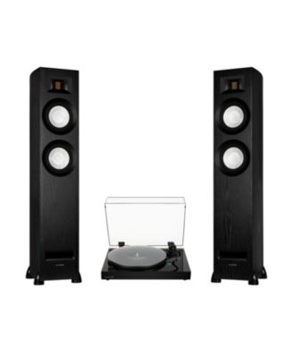RT81+ and Ri91 150W Vinyl Turntable Record Player with Powered Floorstanding Speakers