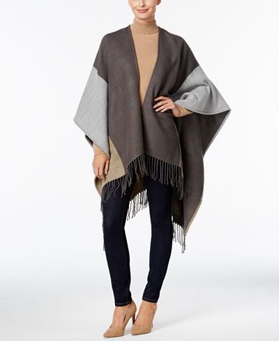 Echo Colorblock Reversible Poncho